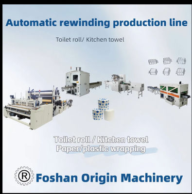Mesin Produksi Otomatis Gulungan Toilet / Handuk Dapur Jrt Maxi Rewinding Machinery