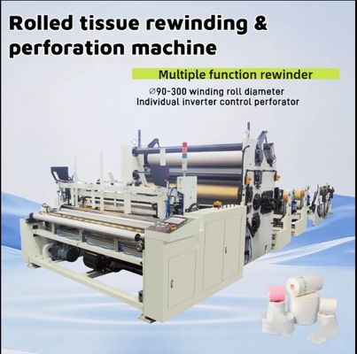 Mesin Lini Produksi Tissue Gulung Toilet, Handuk Dapur, Gulungan Maxi, Beberapa Gulungan, Pemotongan, Pengemasan