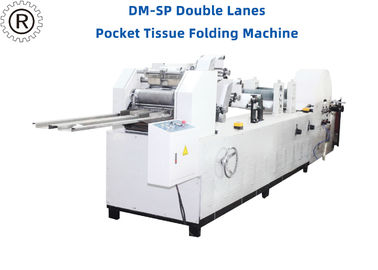 Single Lane Pocket Tissue Folding Machine Mini Hanky ​​Kecepatan Kerja 550pcs / Min