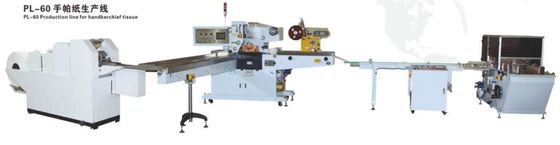 Hanker Chief Mini Pocket Tissue Paper Production Line Sepenuhnya Otomatis