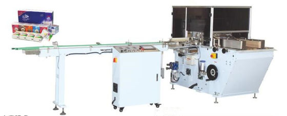 Mini Hankey Double Lanes Pocket Tissue Folding Machine Dengan Auto Transfer Unit
