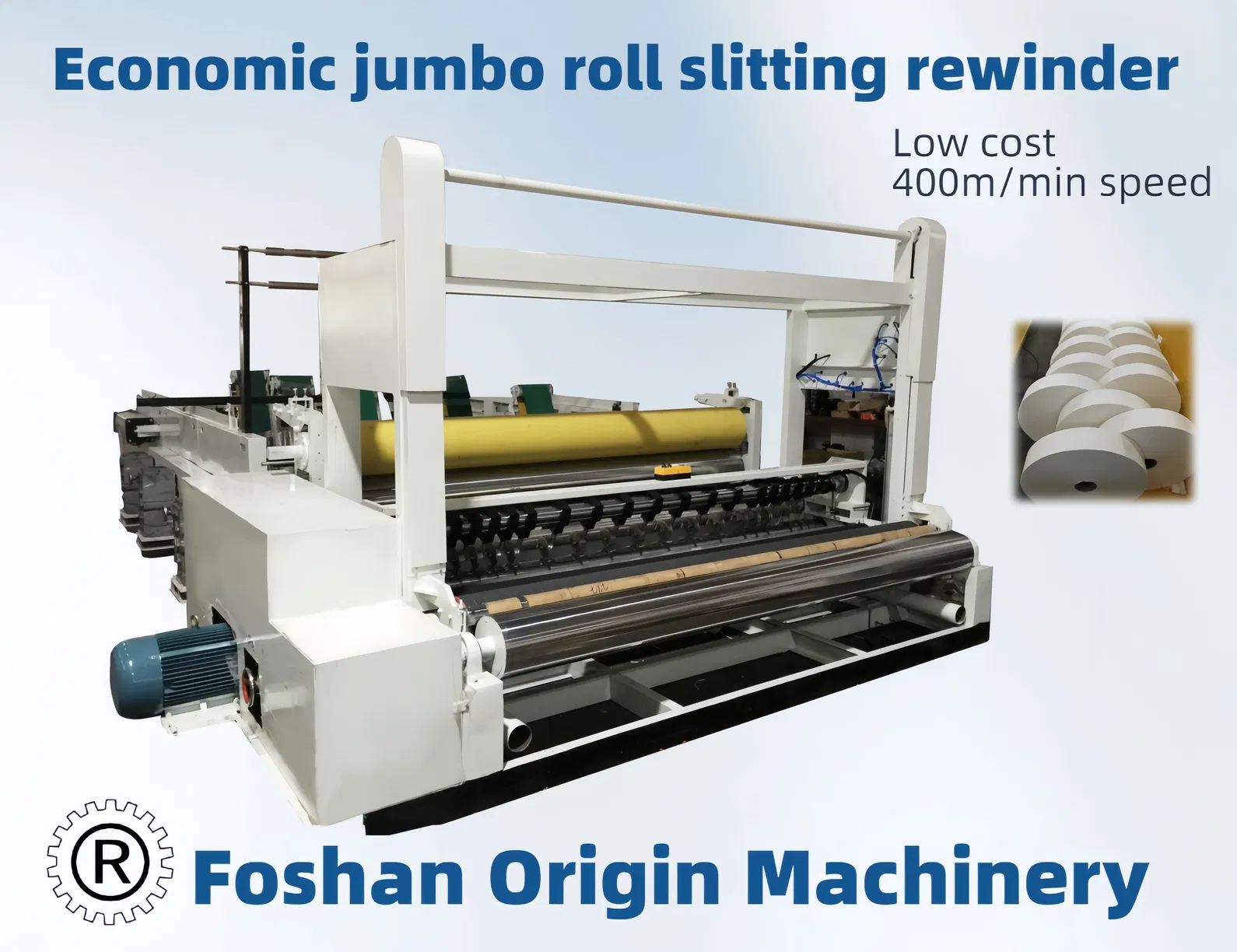 Mesin Slitting Rewinding Jumbo Roll Selesai 1800mm Dengan Efisien yang Baik 0